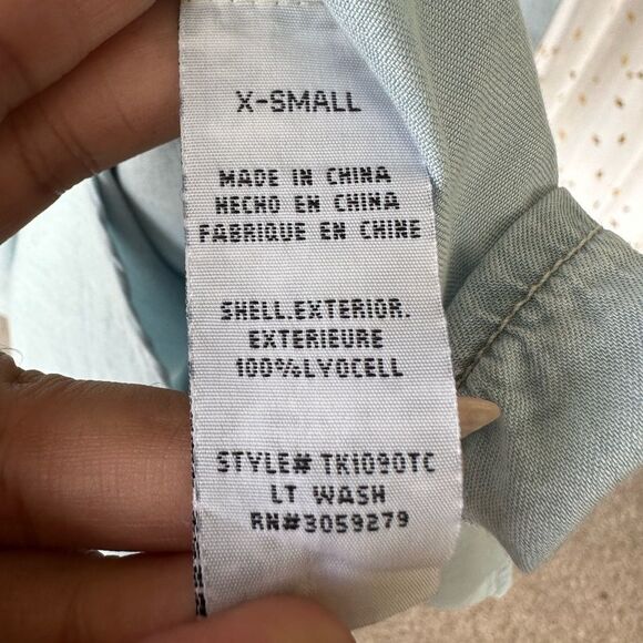 Thread + Supply Light Chambray Pullover Collar Neckline Tunic Shirt Dress XS - Picture 5 of 6